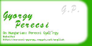 gyorgy perecsi business card